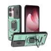OPPO Reno13 Pro 5G Green Shockproof Case with Holder - Camshield TPU+PC - 1