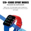 P43 Smart Watch, 1.8" TFT, Heart Rate Monitor, 100+ Sports Modes, Red Blue - 8