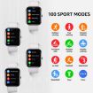 GTS5 2.0" Fitness Smart Watch, BT Call, Heart Rate, BP, MET, Glucose, Grey - 9