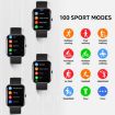 GTS5 2" Fitness Health Smart Watch, BT Call, Heart Rate, BP, MET, Glucose - 9