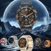 LEMFO AK59 Smart Watch - 1.43" AMOLED Round Screen, Steel Strap, Black - 4