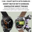 T95 1.52" BT5.0 Smart Sport Watch & Earbuds, Health Monitor, Black - 3