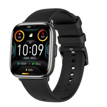 HD12 1.75" IP68 Waterproof Smart Watch with Blood Oxygen Monitoring (Black) - 1