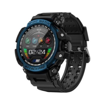 LOKMAT ATTACK Pro Smart Sport Watch, BT5.1, Health Monitor, Blue Black - 1