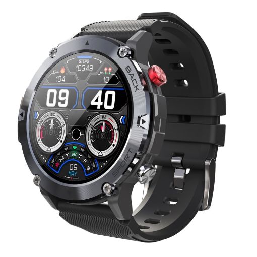 LEMFO LF26MAX 1.32" HD Smart Watch with Bluetooth Calls - Black - 1