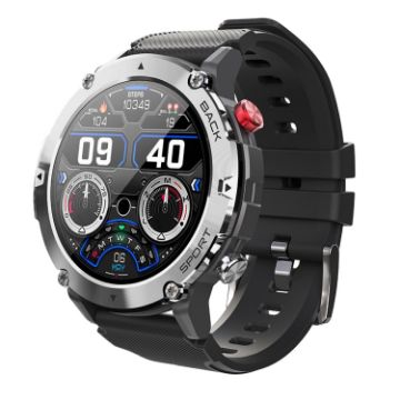LEMFO LF26MAX 1.32" HD Smart Watch with Bluetooth Calls - Silver - 1