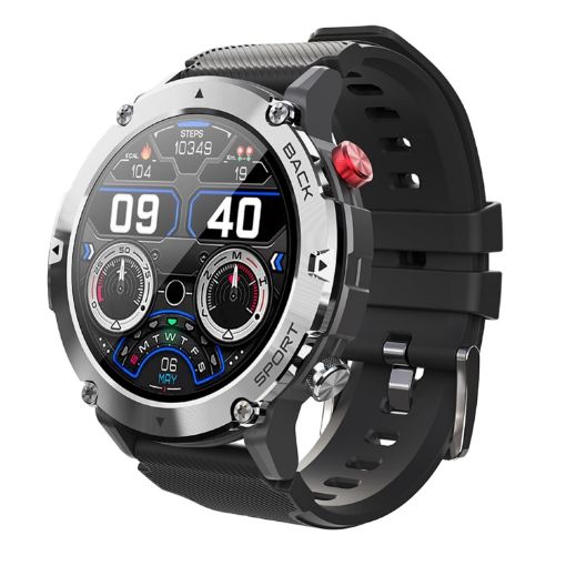 LEMFO LF26MAX 1.32" HD Smart Watch with Bluetooth Calls - Silver - 1