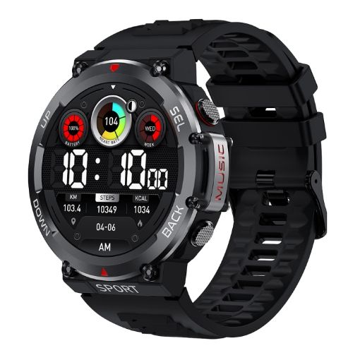 LEMFO LF33 Smart Watch - 1.39" TFT Round Screen, Bluetooth Calls, Black - 1