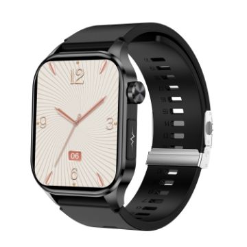 ET580 Sports Smart Watch, 2.04" AMOLED, Bluetooth Call, ECG, Black Buckle - 1