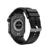 ET580 Sports Smart Watch: 2.04" AMOLED, Bluetooth Call, ECG, Black Leather - 3