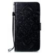 Xiaomi 14 Ultra Black Leather Case - Sun Mandala Embossing Pattern - 2