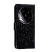 Xiaomi 14 Ultra Black Leather Case - Sun Mandala Embossing Pattern - 3