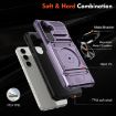 Samsung Galaxy A15 5G Shockproof Card Case with Ring Holder - Purple - 5