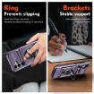 Samsung Galaxy A15 5G Shockproof Card Case with Ring Holder - Purple - 7