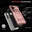 Samsung Galaxy A15 5G Shockproof Card Case with Ring Holder Rose Gold - 5
