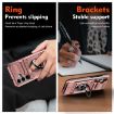 Samsung Galaxy A15 5G Shockproof Card Case with Ring Holder Rose Gold - 7