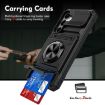 Samsung Galaxy S24 5G Shockproof Card Case with Ring Holder - Black - 6