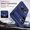 Samsung Galaxy S24 5G Shockproof Card Case with Ring Holder - Blue - 3