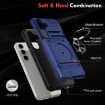 Samsung Galaxy S24 5G Shockproof Card Case with Ring Holder - Blue - 5