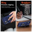 Samsung Galaxy S24 5G Shockproof Card Case with Ring Holder - Blue - 7