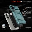 Samsung Galaxy S24 5G Shockproof Card Case with Ring Holder - Green - 5