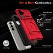 Samsung Galaxy S24+ 5G Shockproof Card Case with Ring Holder - Red - 5