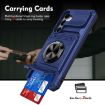 Samsung Galaxy S24+ 5G Shockproof Card Case with Ring Holder - Blue - 6
