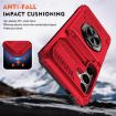 Samsung Galaxy A25 5G Shockproof Card Case with Ring Holder - Red - 3