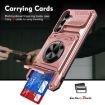 Samsung Galaxy A25 5G Shockproof Card Case with Ring Holder - Rose Gold - 6
