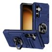 Samsung Galaxy A25 5G Shockproof Card Case with Ring Holder - Blue - 1