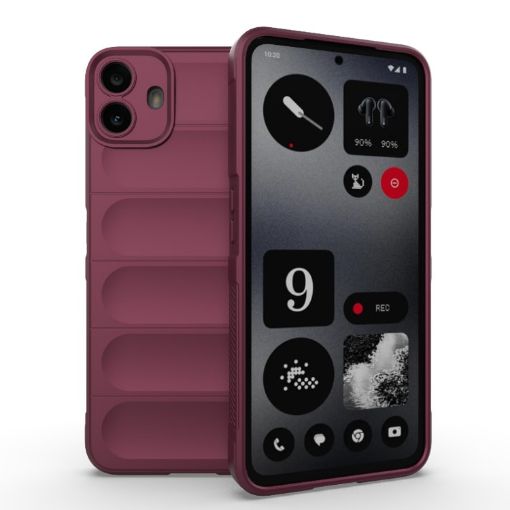 Nothing CMF Phone 1 Magic Shield TPU + Flannel Case - Wine Red - 1