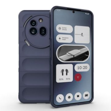 Nothing Phone 3a Pro Magic Shield TPU + Flannel Case - Dark Blue - 1