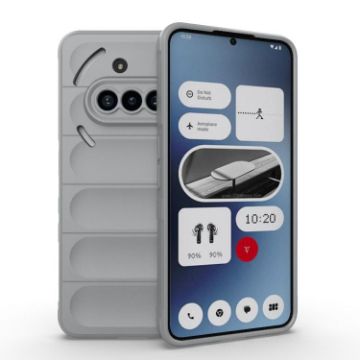 Nothing Phone 3a Magic Shield TPU + Flannel Case - Grey - 1
