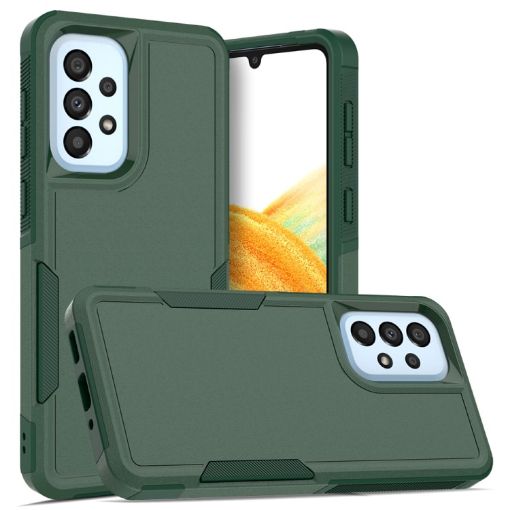 Samsung Galaxy A33 5G Phone Case, 2 in 1 PC + TPU, Dark Green - 1