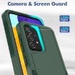 Samsung Galaxy A52 5G Phone Case, 2 in 1 PC + TPU, Dark Green - 5