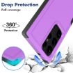 Samsung Galaxy S23 Ultra 5G Purple 2 in 1 PC TPU Phone Case - 5