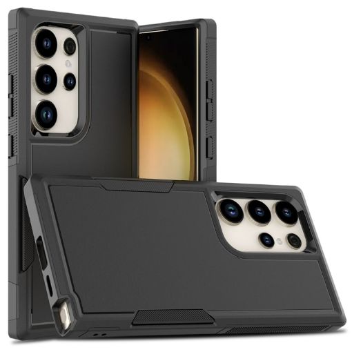 Samsung Galaxy S24 Ultra 5G Phone Case, 2 in 1 PC + TPU, Black - 1