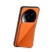 Xiaomi 14 Ultra D04 Calf Texture Dual Card Slot Phone Case Orange - 3
