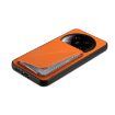 Xiaomi 14 Ultra D04 Calf Texture Dual Card Slot Phone Case Orange - 5