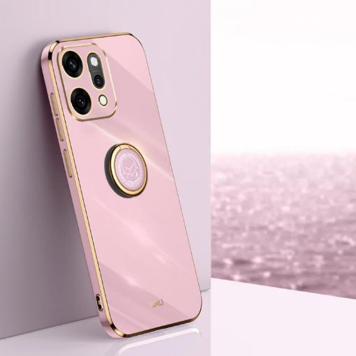 OPPO Reno14 Pro 5G TPU Case with Ring Holder - Cherry Purple - 1