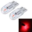 T10 2W LED Car Clearance Lights 2PCS, 2 SMD-3030, 12V Red Light - 1