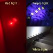 Mini LED Flashlight Torch Keychain - 2 PCS Blue Metal Shell for Hiking - 6