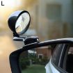 Adjustable Blind Spot Mirror Wide Angle for Left Rear View (Black) - 1