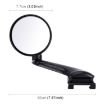 Adjustable Blind Spot Mirror Wide Angle for Left Rear View (Black) - 2