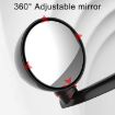 Adjustable Blind Spot Mirror Wide Angle for Left Rear View (Black) - 6