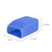 Blue Safe Rubber Car Seat Belt Clips Locking Buckles Protective Cover - 6