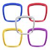 Audi Steering Wheel Decorative Ring Cover Trim Sticker - Gold - 4