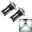 H7 Car Fog Light Bulbs 66LEDs 6000K 655LM 2PCS DC9-16V 8.2W SMD-2016 - 1