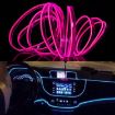 Pink 2M Cold Light Flexible LED Strip for Car Decoration - 1