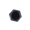 4PCS Black Metal Plated Hexagon Tire Valve Stem Caps Universal Fit - 3